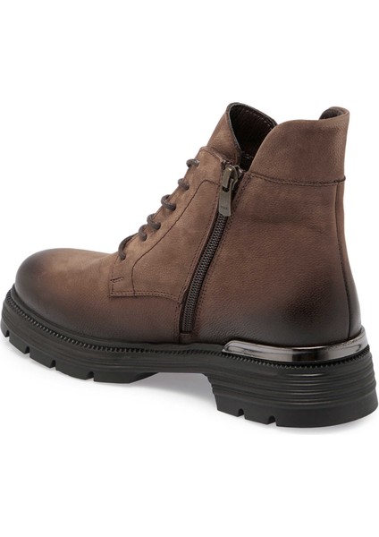 Vizon Hakiki Nubuk Deri Kadın Casual Bot - K24K1BT67652-A65