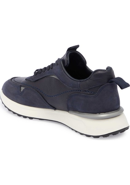 Lacivert Hakiki Deri Erkek Sneaker - E24S1AY56936-A31