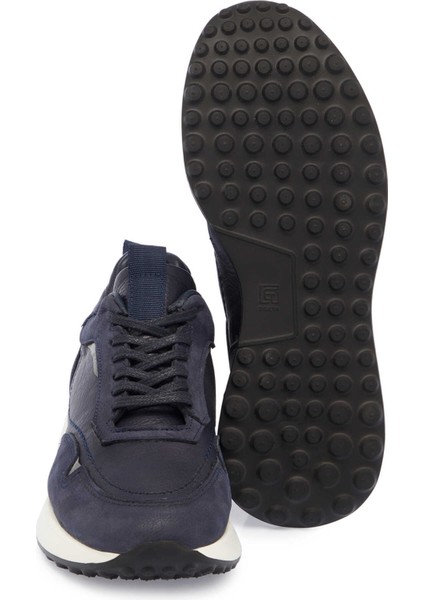 Lacivert Hakiki Deri Erkek Sneaker - E24S1AY56936-A31
