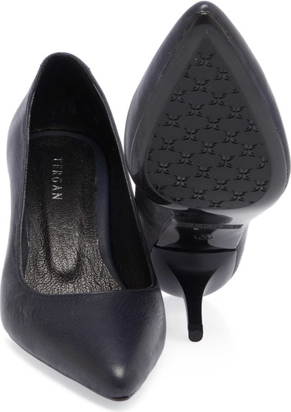 Lacivert Hakiki Deri Kadın Stiletto - K24S1AY67736-A31