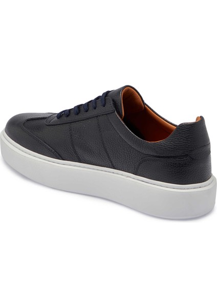 Lacivert Hakiki Deri Erkek Sneaker - E24S1AY56960-A38 indirimleri
