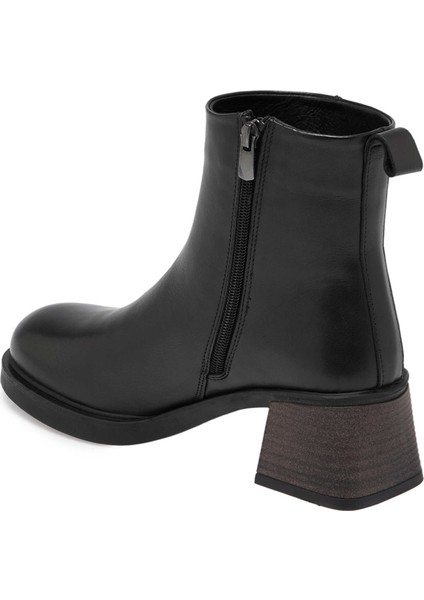 Siyah Hakiki Deri Kadın Casual Bot - K24K1BT67559-A23