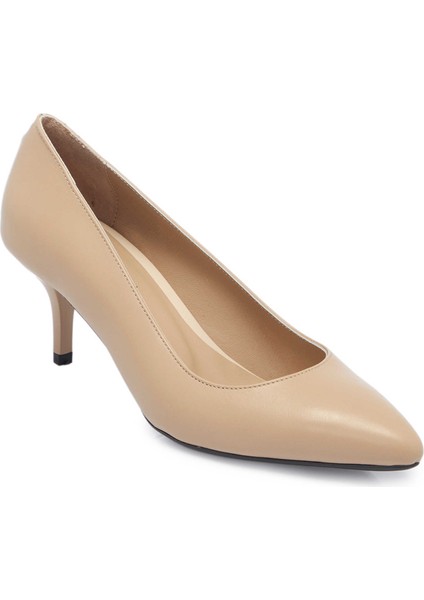 Bej Hakiki Deri Kadın Stiletto - K24S1AY67737-B22