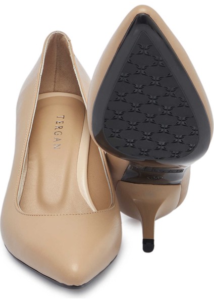 Bej Hakiki Deri Kadın Stiletto - K24S1AY67737-B22