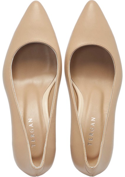 Bej Hakiki Deri Kadın Stiletto - K24S1AY67737-B22