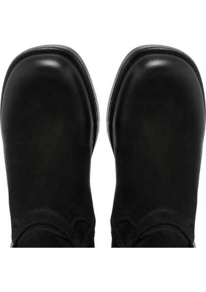 Siyah Hakiki Nubuk Deri Kadın Klasik Bot - K24K1BT67653-A64