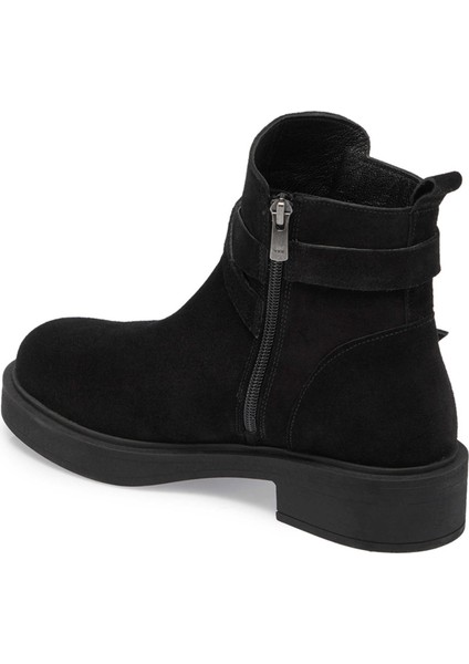 Siyah Hakiki Süet Deri Kadın Casual Bot - K24K1BT67564-A01