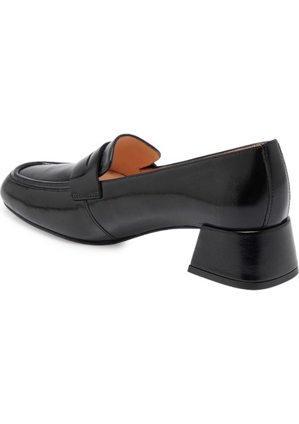 Siyah Hakiki Deri Kadın Topuklu Ayakkabı - K24S1AY67610-A07