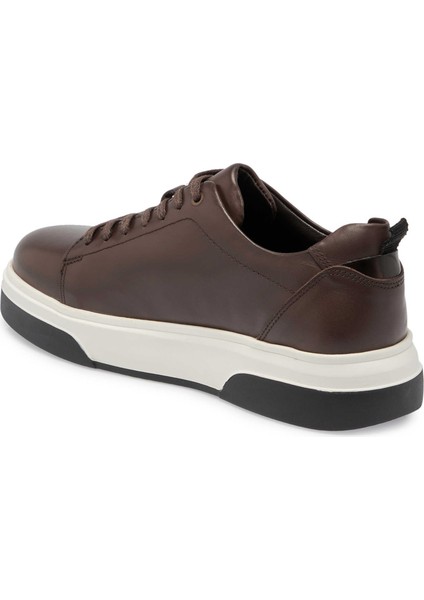 Kahve Hakiki Deri Erkek Sneaker - E24S1AY56937-B90 indirimleri