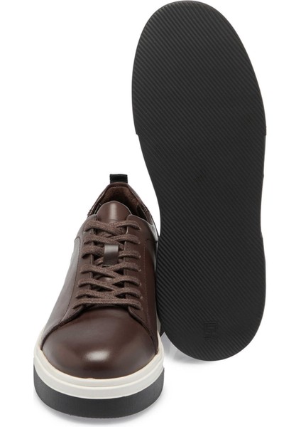 Kahve Hakiki Deri Erkek Sneaker - E24S1AY56937-B90