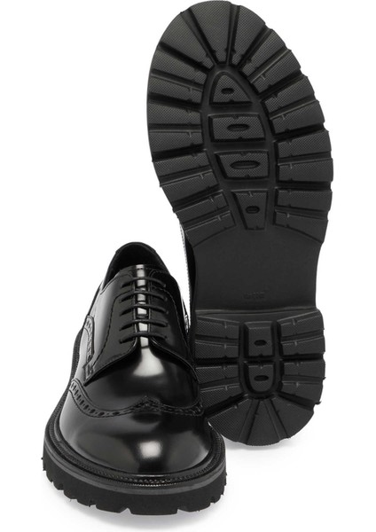 Siyah Hakiki Deri Erkek Klasik Ayakkabı - E24S1AY57069-A35