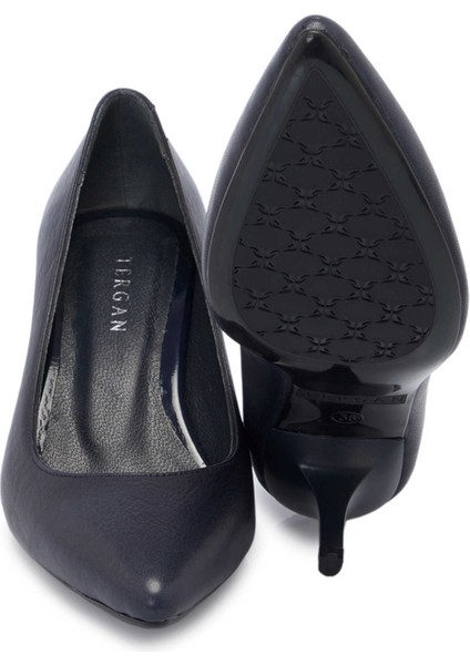 Lacivert Hakiki Deri Kadın Stiletto - K24S1AY67737-A31