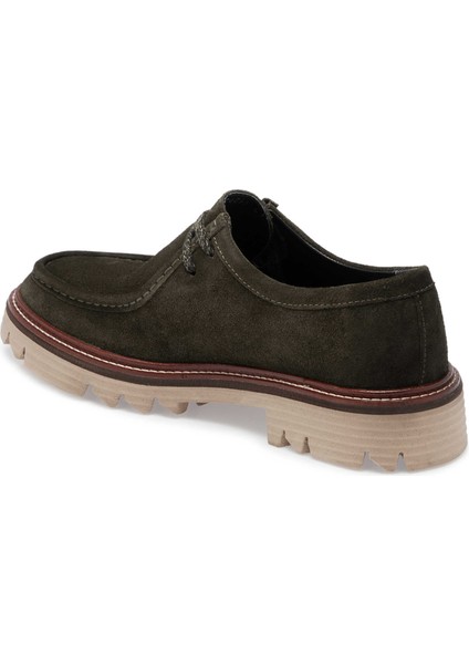 Haki Hakiki Süet Deri Erkek Casual Ayakkabı - E24S1AY56978-J86