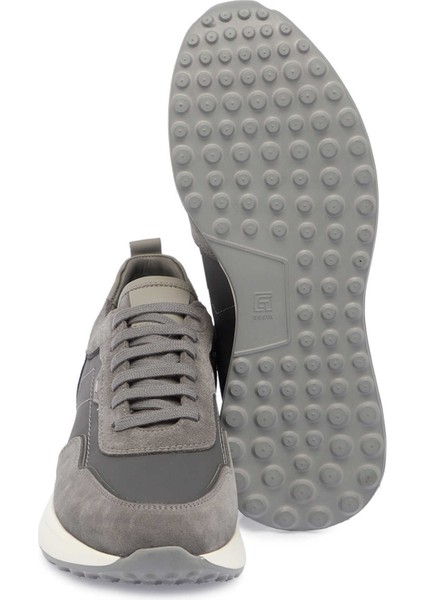Gri Hakiki Deri Erkek Sneaker - E24S1AY57068-Q9I