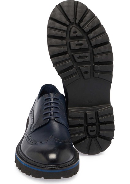 Lacivert Hakiki Deri Erkek Klasik Ayakkabı - E24S1AY57069-C72