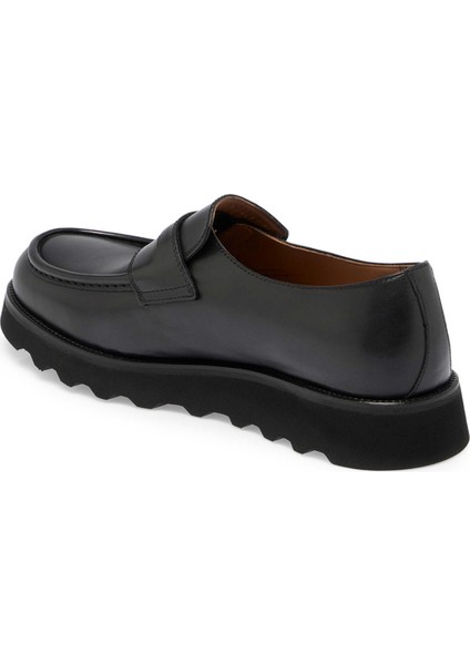 Siyah Hakiki Deri Erkek Casual Ayakkabı - E24S1AY57083-C1U