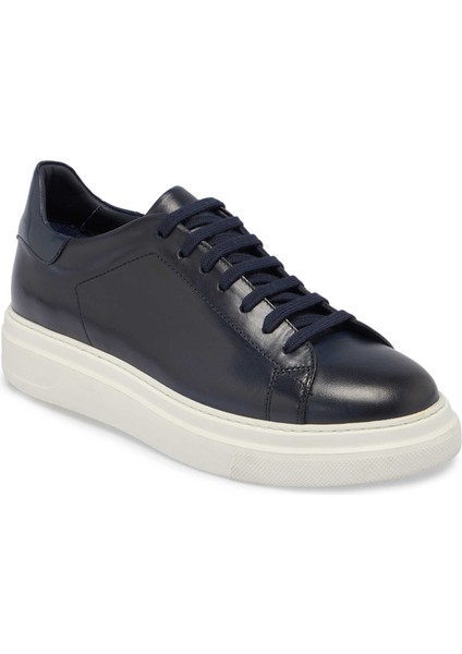 Lacivert Hakiki Deri Erkek Sneaker - E24S1AY57067-C72