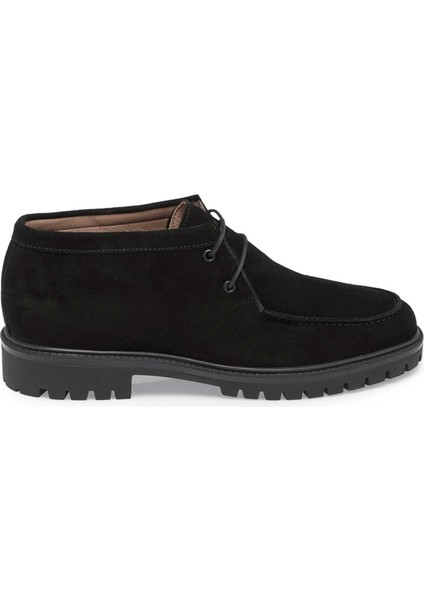 Siyah Hakiki Süet Deri Erkek Casual Bot - E24K1BT57006-A01