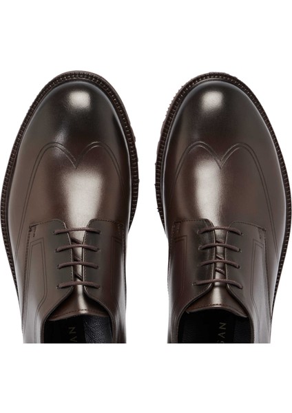 Kahve Hakiki Deri Erkek Klasik Ayakkabı - E24S1AY57005-B90