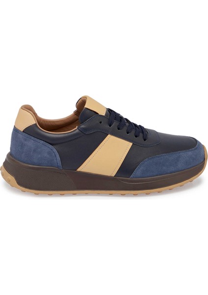 Lacivert Hakiki Deri Erkek Sneaker - E24S1AY57082-W32