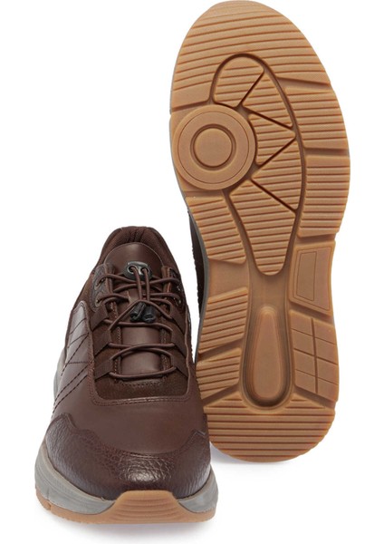Kahve Hakiki Deri Erkek Sneaker - E24S1AY57096-A24