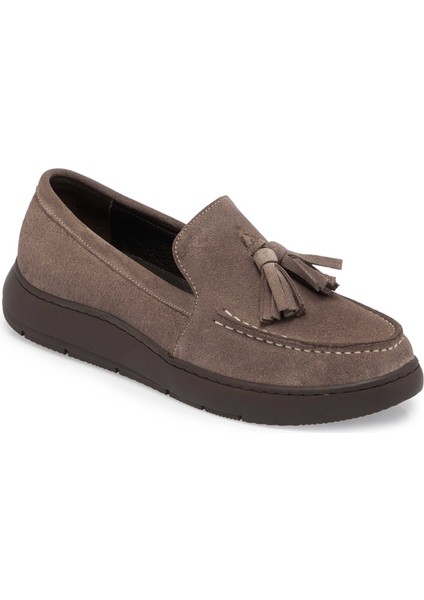 Kahve Hakiki Süet Deri Kadın Makosen - K24S1AY67688-K32