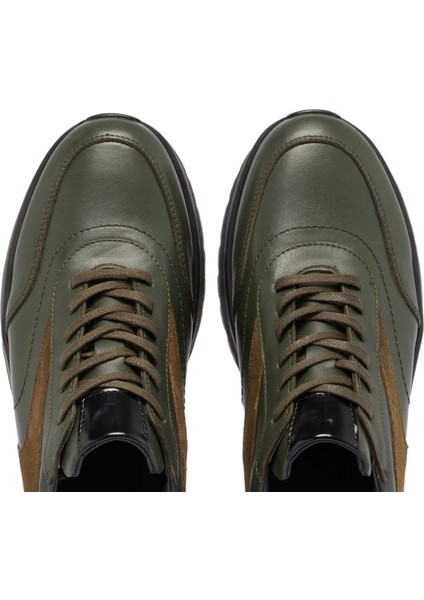Haki Hakiki Deri Erkek Sneaker - E24S1AY57026-H48