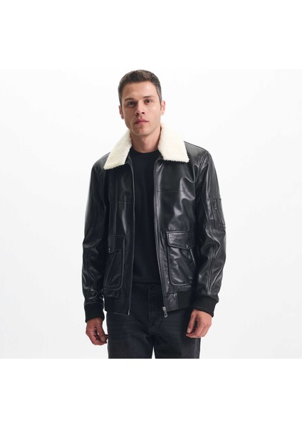 Siyah Hakiki Deri Erkek Hakiki Deri Kaban - E24KDM310589-Q3H fırsatları