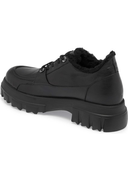 Siyah Hakiki Deri Kadın Casual Ayakkabı - K24S1AY67553-A23