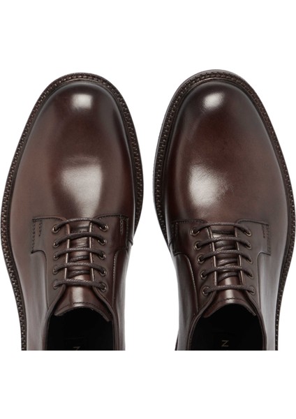 Kahve Hakiki Deri Erkek Klasik Ayakkabı - E24S1AY56973-V94