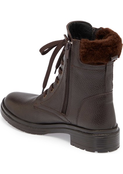 Kahve Hakiki Deri Kadın Casual Bot - K24K1BT67571-A42