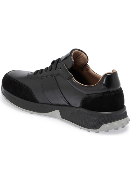 Siyah Hakiki Deri Erkek Sneaker - E24S1AY57082-W19