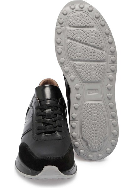Siyah Hakiki Deri Erkek Sneaker - E24S1AY57082-W19
