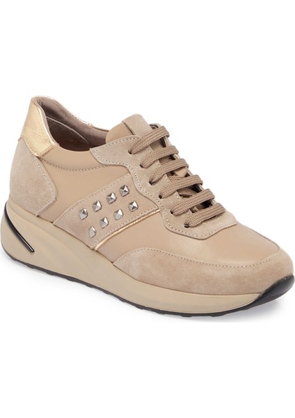 Vizon Hakiki Deri Kadın Sneaker - K24S1AY67721-A44