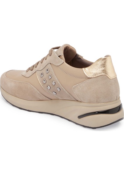 Vizon Hakiki Deri Kadın Sneaker - K24S1AY67721-A44