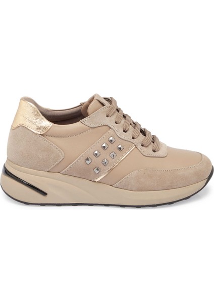 Vizon Hakiki Deri Kadın Sneaker - K24S1AY67721-A44