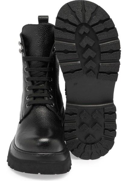 Siyah Hakiki Deri Kadın Casual Bot - K24K1BT67583-A41