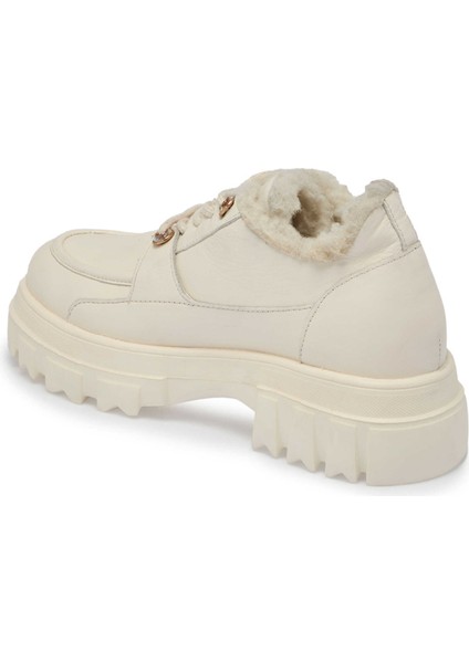 Beyaz Hakiki Deri Kadın Casual Ayakkabı - K24S1AY67553-N3O