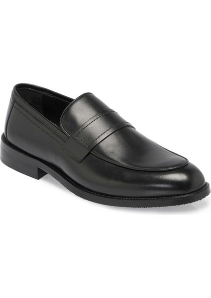 Siyah Hakiki Deri Erkek Klasik Ayakkabı - E24S1AY57002-A23
