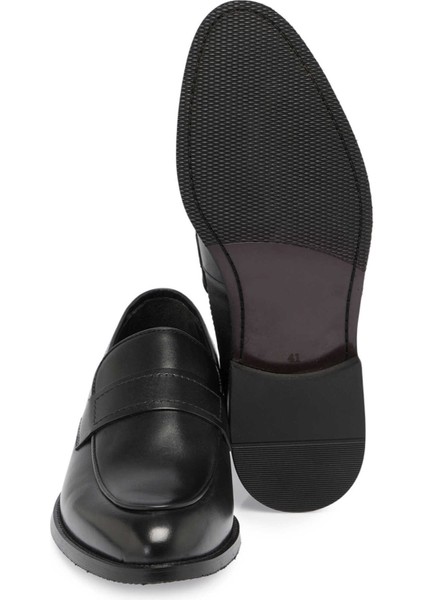 Siyah Hakiki Deri Erkek Klasik Ayakkabı - E24S1AY57002-A23