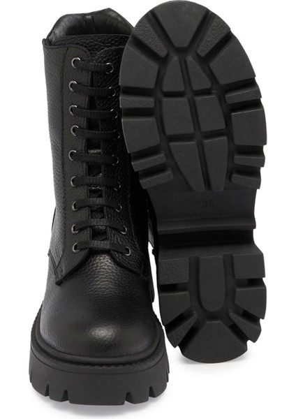 Siyah Hakiki Deri Kadın Casual Bot - K24K1BT67621-A41