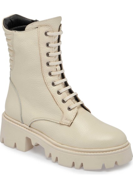 Bej Hakiki Deri Kadın Casual Bot - K24K1BT67621-B19
