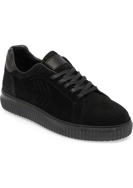 Siyah Hakiki Süet Deri Kadın Sneaker - K24S1AY67593-A01