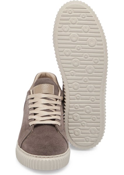 Bej Hakiki Süet Deri Kadın Sneaker - K24S1AY67593-T86
