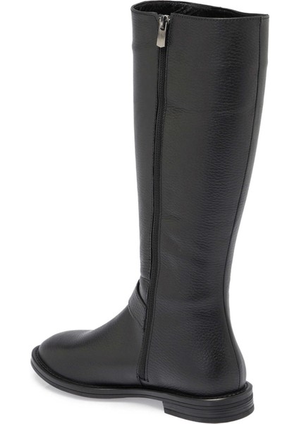 Siyah Hakiki Deri Kadın Klasik Çizme - K24K1CM67681-A41