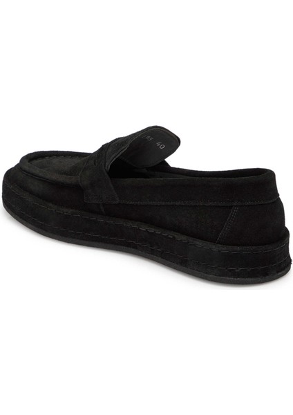 Siyah Hakiki Deri Erkek Klasik Ayakkabı - E24S1AY57001-A01