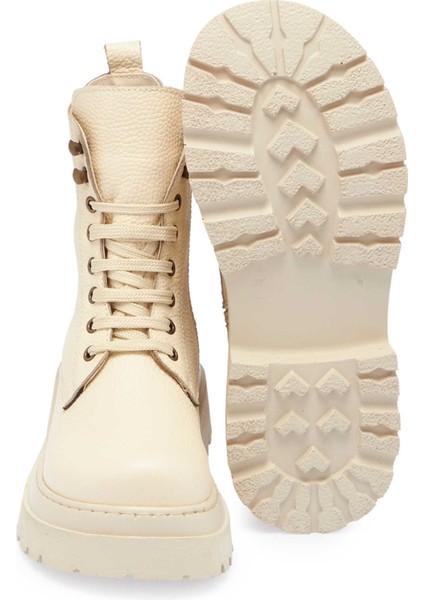 Bej Hakiki Deri Kadın Casual Bot - K24K1BT67583-B19