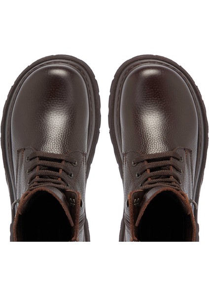Kahve Hakiki Deri Kadın Casual Bot - K24K1BT67583-A42
