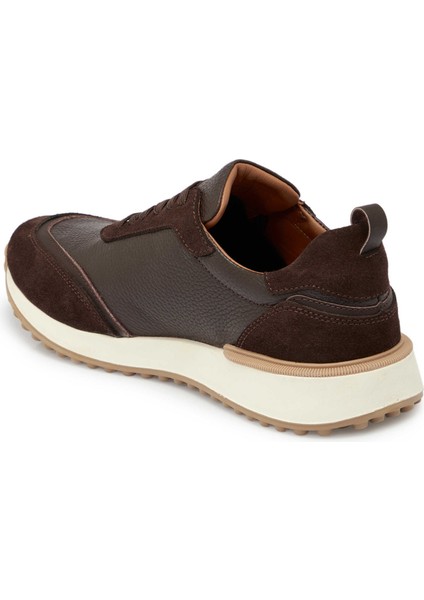 Kahve Hakiki Deri Erkek Sneaker - E24S1AY56959-W20