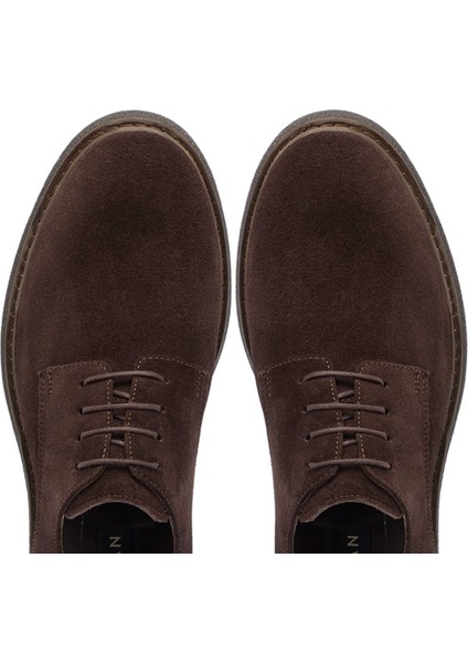 Kahve Hakiki Süet Deri Erkek Casual Ayakkabı - E24S1AY57075-B85